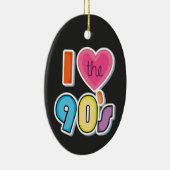 Funny I Liebe Die 90er, 1990er Theme Party Keramik Ornament (Rechts)