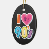 Funny I Liebe Die 90er, 1990er Theme Party Keramik Ornament (Links)