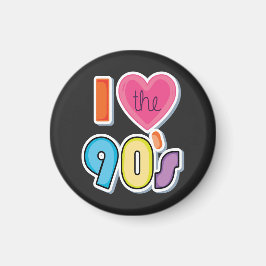 Funny I Liebe Die 90er, 1990er Theme Party Magnet