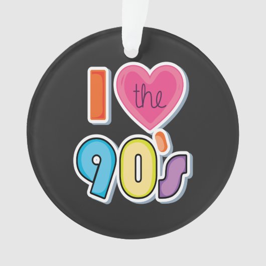 Funny I Liebe Die 90er, 1990er Theme Party Ornament (Vorderseite)