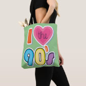 Funny I Liebe Die 90er, 1990er Theme Party Tasche (Von Nahem)