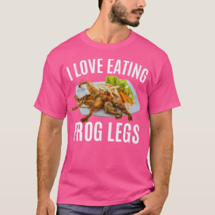 Funny I Liebe Eating Frog Legs Französisch T-Shirt
