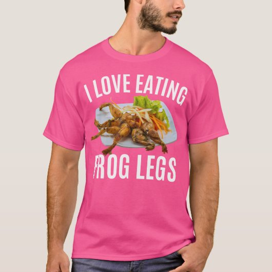 Funny I Liebe Eating Frog Legs Französisch T-Shirt (Vorderseite)