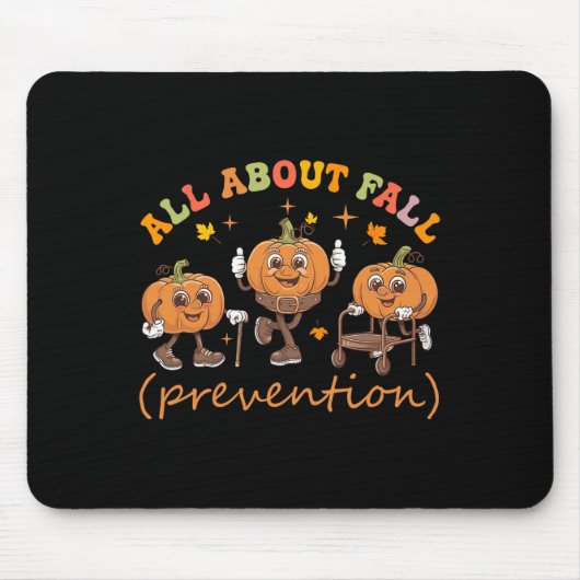 Funny I Liebe Fall Prevention Erntedank Pumpkins Mousepad (Vorne)