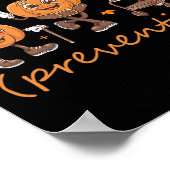 Funny I Liebe Fall Prevention Erntedank Pumpkins Poster (Ecke)