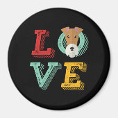 Funny I Liebe Fox Terrier I Heart Dog Puppy Lover Magnet (Vorne)
