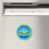 Funny-I-Liebe Frosch-Grünfrosch-Cartoon-Magnet Magnet (In Situ (Geschirrspüler))