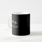 Funny I Liebe Gin Drinker Herz Grafik Party Gesche Kaffeetasse (Vorderseite Links)