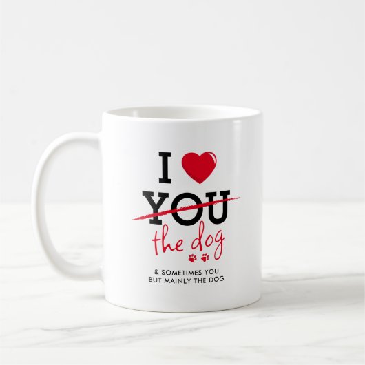 Funny I Liebe Kaffeetasse (Links)