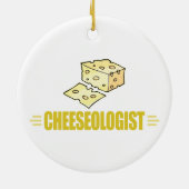 Funny I Liebe Käse Keramikornament (Hinten)