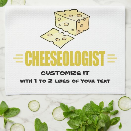 Funny I Liebe Käse Küchentuch (Gefaltet)