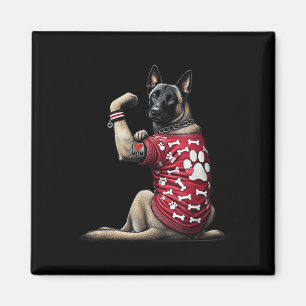 Funny I Liebe Mama Tattoo Belgische Malinois Mama Magnet