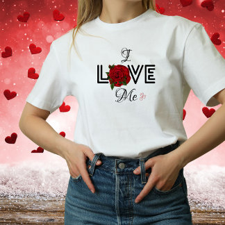 Funny I Liebe Me Rote Rose Anti-Valentinstag T-Shirt