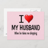 Funny I Liebe mein Mann Postkarte (Vorne/Hinten)