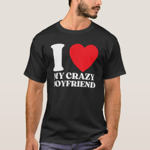Funny I Liebe Mein verrückter Freund I Red Heart M T-Shirt