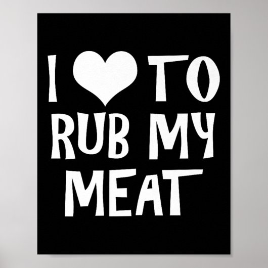 Funny I Liebe, meine Fleischpitmaster-Grillen zu r Poster (Vorne)