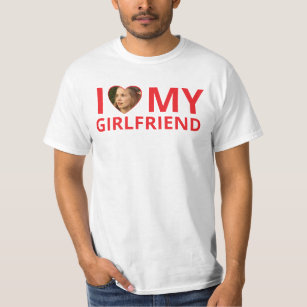 Funny I Liebe Meine Freundin Foto T-Shirt