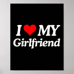 Funny I Liebe meine heiße Freundin ich höre meine  Poster