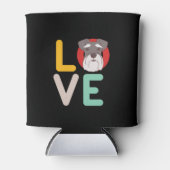 Funny I Liebe Miniatur Schnauzer I Hecht Hund Love Dosenkühler (Vorderseite)
