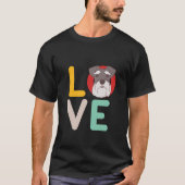 Funny I Liebe Miniatur Schnauzer I Hecht Hund Love T-Shirt (Vorderseite)