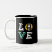 Funny I Liebe Miniatur Schnauzer I Hecht Hund Love Zweifarbige Tasse (Links)