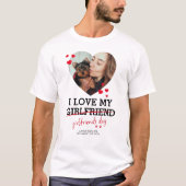 Funny I Liebe My Girlfriends Dog T-Shirt (Vorderseite)