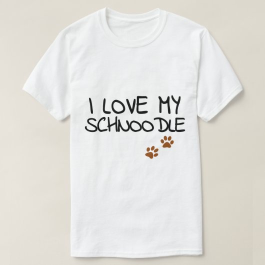 Funny I Liebe My Schnoodle for Doodle Dog Mama Vat T-Shirt (Design vorne)