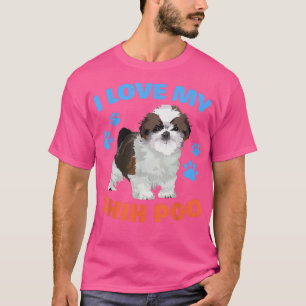 Funny I Liebe My Shih Poo Dog Lover Shih Poo Mama T-Shirt