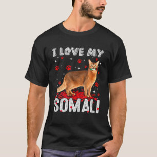 Funny I Liebe My Somali Valentine Cat Lover T-Shirt