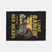 Funny I Liebe Ngin' Red Heads Jason Türkei Fleecedecke (Vorderseite (Horizontal))