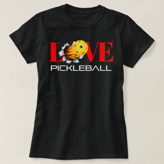 Funny I Liebe Pickleball 391 T-Shirt (Design vorne)