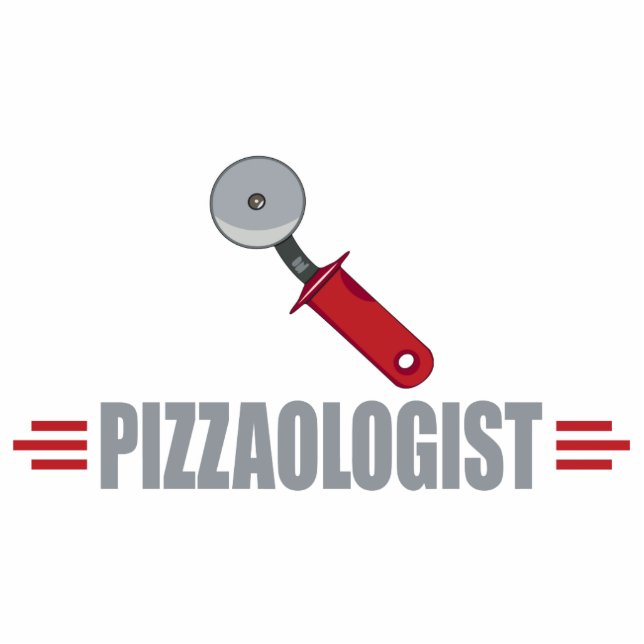 Funny I Liebe Pizza Freistehende Fotoskulptur (Vorne)