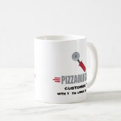 Funny I Liebe Pizza Kaffeetasse (VorderseiteRechts)