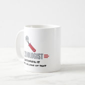 Funny I Liebe Pizza Kaffeetasse (Vorderseite Links)