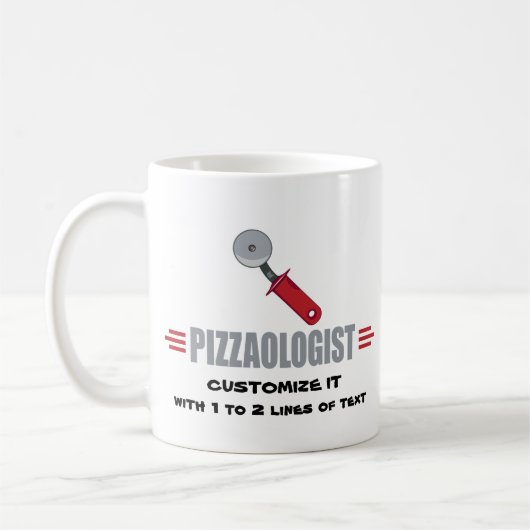 Funny I Liebe Pizza Kaffeetasse (Links)