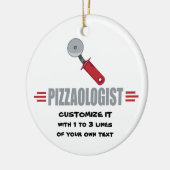 Funny I Liebe Pizza Keramik Ornament (Links)