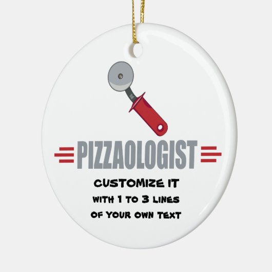 Funny I Liebe Pizza Keramik Ornament (Links)