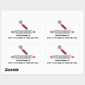 Funny I Liebe Pizza Rechteckiger Aufkleber (Blatt)