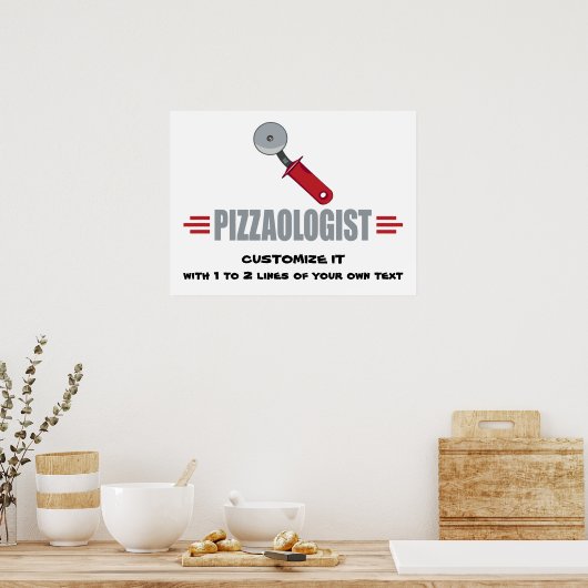 Funny I Liebe Pizzas Poster (Küche)