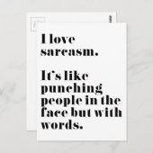 Funny I Liebe Sarkasmus Zitat Postkarte (Vorne/Hinten)