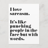 Funny I Liebe Sarkasmus Zitat Postkarte (Vorderseite)
