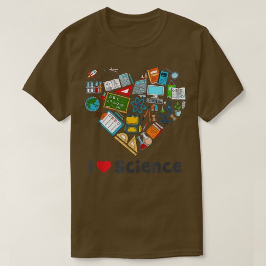 Funny I Liebe Science Geeks STEM Schüler Lehrer T-Shirt (Design vorne)