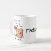 Funny I Liebe Sie ein Latte Kaffeetasse (Vorderseite Links)