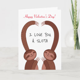 Funny I Liebe Sie ein Sloth Couple Valentinstag Feiertagskarte