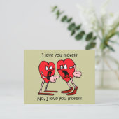 Funny I Liebe Sie Postkarte (Stehend Vorderseite)