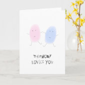 Funny I Liebe Sie Thumb Prints Karte (Gelbe Blume)