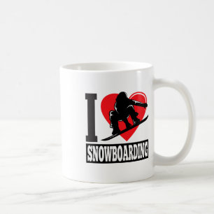 Funny I Liebe Snowboarden - Schneefreunde Geschenk Kaffeetasse
