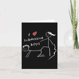 Funny I Liebe Submissive Jungs ich Herz Submissive Karte