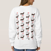 Funny I Liebe Tiny Dackel Dackel Hund Sweatshirt (Rückseite)