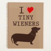 Funny I Liebe Tiny Dackel Dackel Planer (Vorderseite)